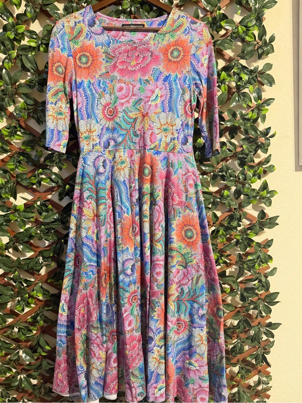 Peruvian Connection x Kaffe Fassett 100% Soft Pima Cotton Colorful Dress
